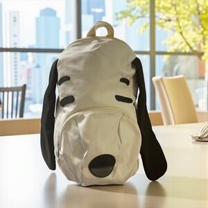 Peanuts SNOOPY Backpack Dog Black Ears Charlie Brown Bag Full Size Purse NEW
